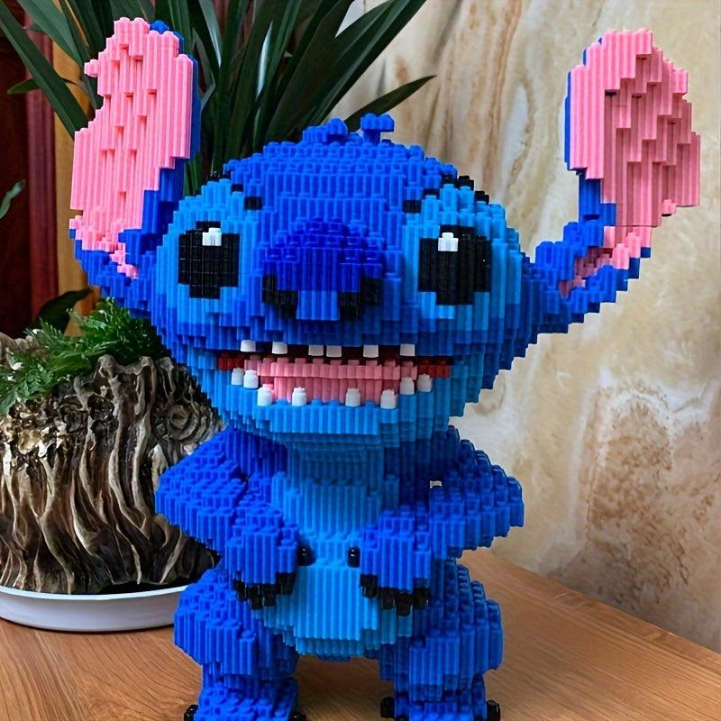 UME Authorized 5600pcs Stitch 3D Puzzle Building Blocks - Classic Style Interlocking Plastic Bricks, Anime-Themed Creative Playset for Decoration, Ideal for Various Room Types & Gifting on Christmas, Halloween Doca Play