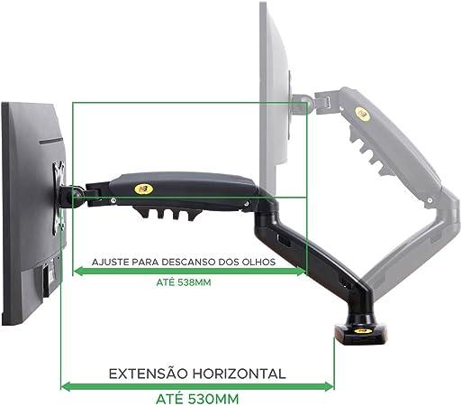 Suporte Para Monitor Articulado Ajuste Altura F80 Nb - docaplay