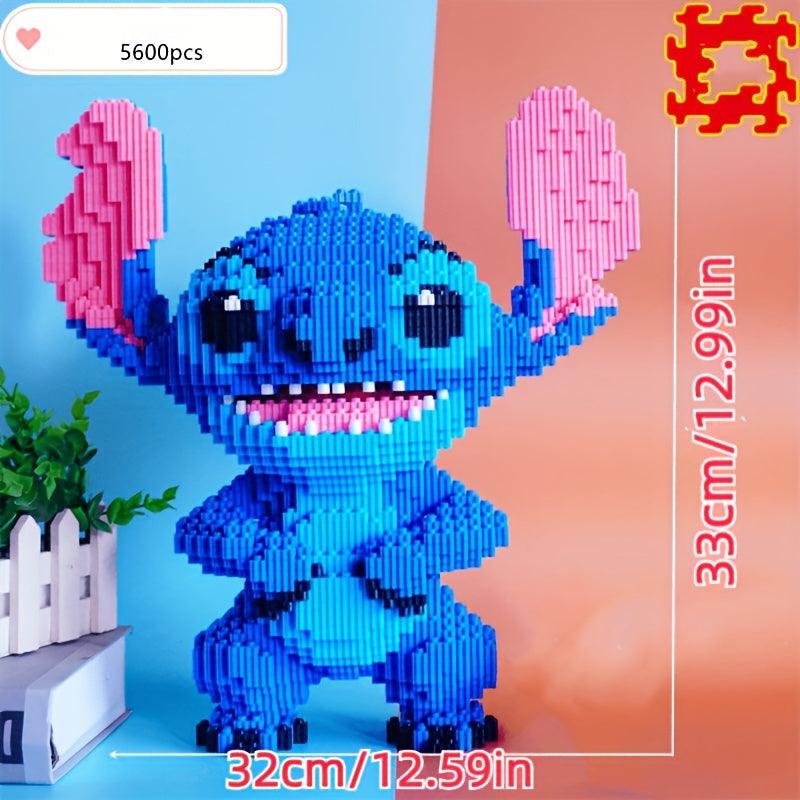 UME Authorized 5600pcs Stitch 3D Puzzle Building Blocks - Classic Style Interlocking Plastic Bricks, Anime-Themed Creative Playset for Decoration, Ideal for Various Room Types & Gifting on Christmas, Halloween Doca Play