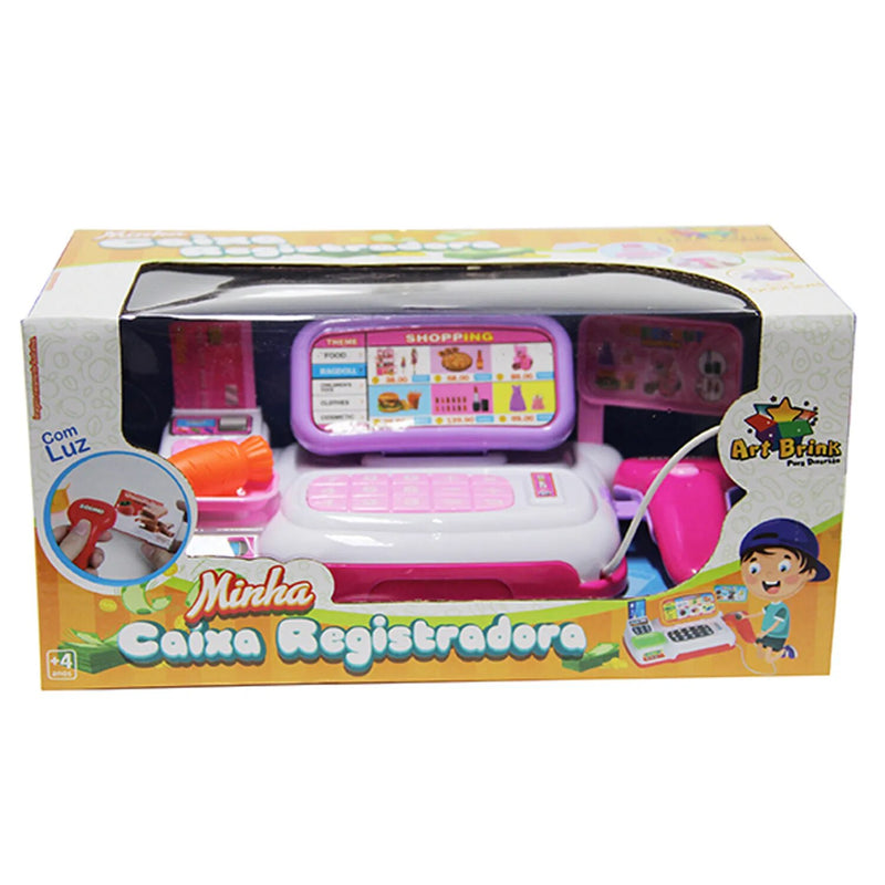 Mini Caixa Registradora com Luz e Acessórios ArtBrink Brinquedo Infantil Meninas Mercadinho - Doca Play