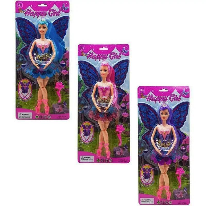 Doll Ballerina with Fairy Wings Children's Toy Princess Fairy Ballerina Fun and Beautiful-IMMEDIATE SHIP TO ALL BRAZIL Doca Play