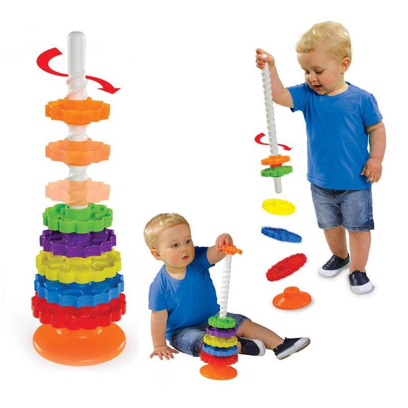 Giro Mágico Colorido Engrenagem Divertida Brinquedo Educativo Infantil - Doca Play