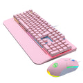 Kit Teclado E Mouse Mecânico Gamer Abnt2 Led Rgb Switch Blue Usb 3200 Dpi Luuk Young Bk-03 - Doca Play