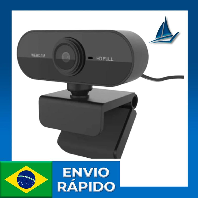 Webcam 1080p Full Hd Câmera Computador Microfone W18 Video Chamada Reunião Home Office Streamer Youtuber - Doca Play