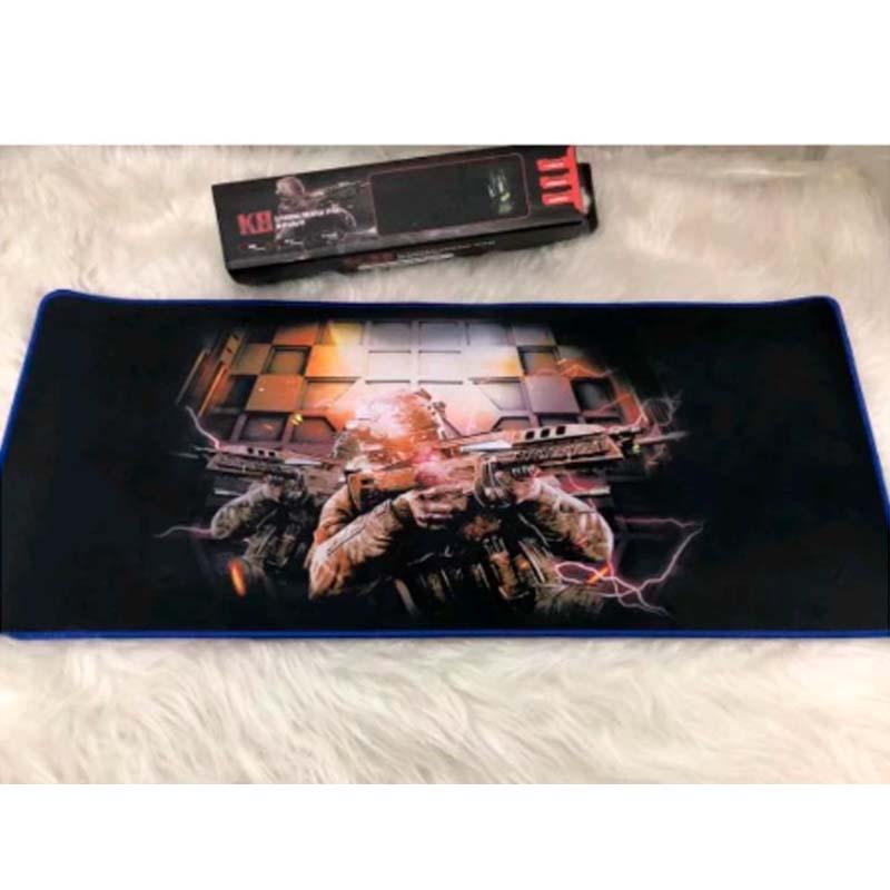 Mouse Pad Para Gamer k8 Emborrachado 70x30 Com Bordas Costuradas - Doca Play