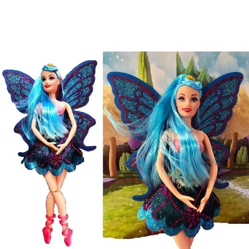 Doll Ballerina with Fairy Wings Children's Toy Princess Fairy Ballerina Fun and Beautiful-IMMEDIATE SHIP TO ALL BRAZIL Doca Play