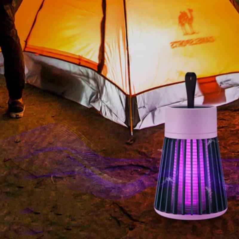 Luminaria Mata Mosquito Eletrico Luz Ultravioleta Armadilha Repelente Inseto Pernilongo Lampada Led Choque Luz Uv Usb - Proteção para família - Doca Play