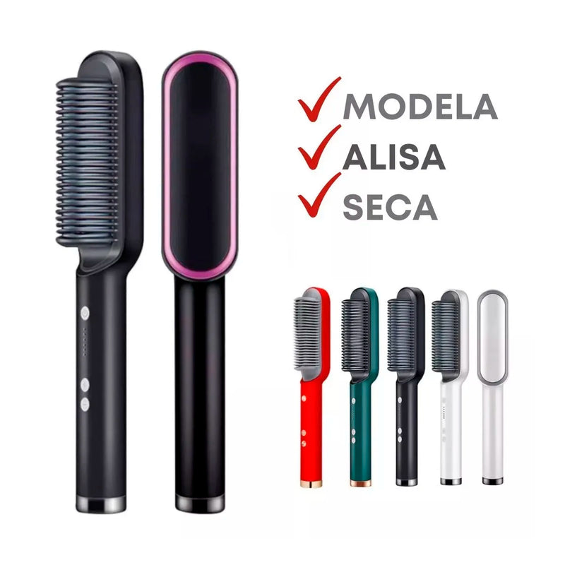 Escova De Cabelo Elétrica Pente De Aquecimento Para Alisador bivolt Doca Play