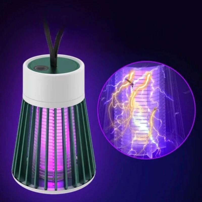 Luminaria Mata Mosquito Eletrico Luz Ultravioleta Armadilha Repelente Inseto Pernilongo Lampada Led Choque Luz Uv Usb - Proteção para família - Doca Play