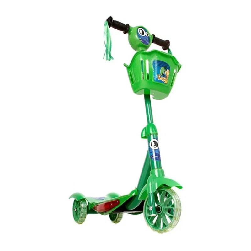 Patinete Scooter 3 Rodas Para Crianças Brinquedo Infantil Com Som Luz e Altura Ajustável Suporta Até 50 kg - Doca Play