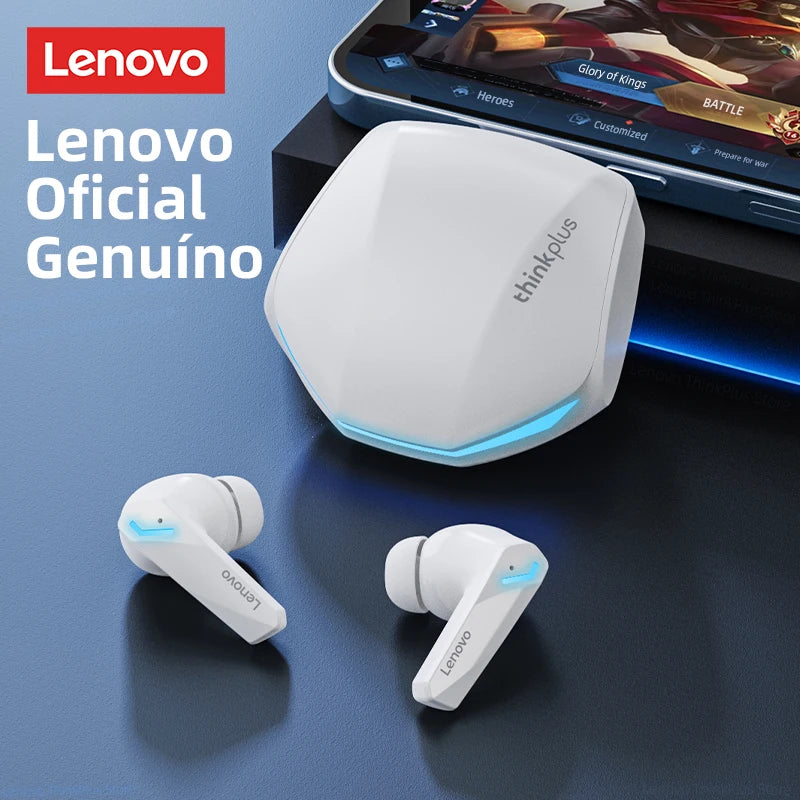 Fone de Ouvido GM2 Pro Lenovo sem Fio, Bluetooth 5.3, Chamadas em Alta Definição, Headset com Microfone para Jogos, Modo Duplo, Baixa Latência, Original Doca Play