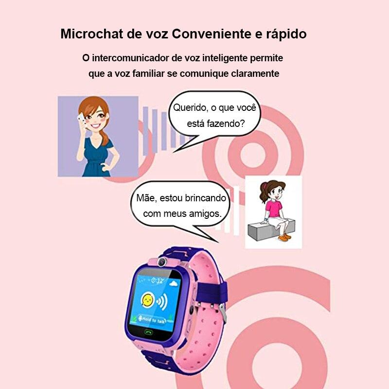 novo smartwatch inteligente Q12 para crianças-relógio inteligente com rastreador lbs de fitness à prova d'água smartwatch - Doca Play