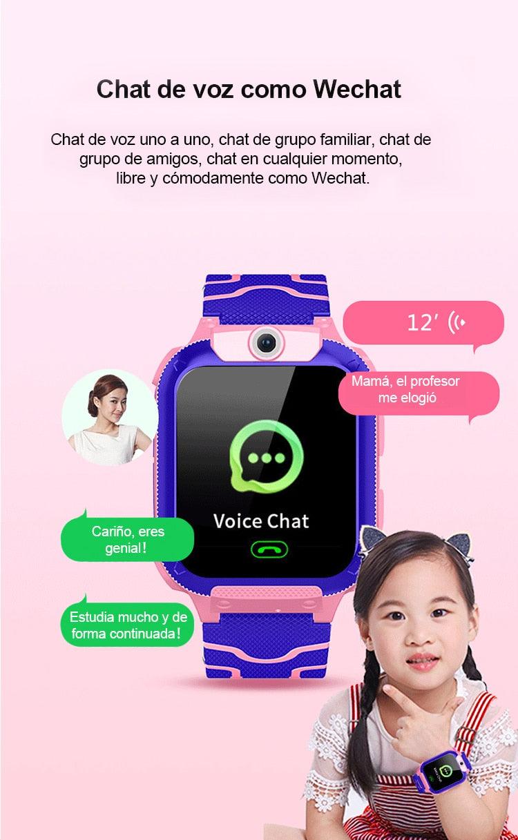 novo smartwatch inteligente Q12 para crianças-relógio inteligente com rastreador lbs de fitness à prova d'água smartwatch - Doca Play