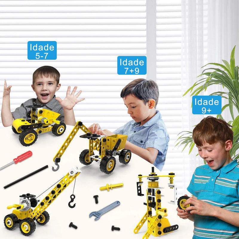 Blocos De Construção De Aprendizagem Brinquedo STEM Infantil - 100 Peças - Doca Play