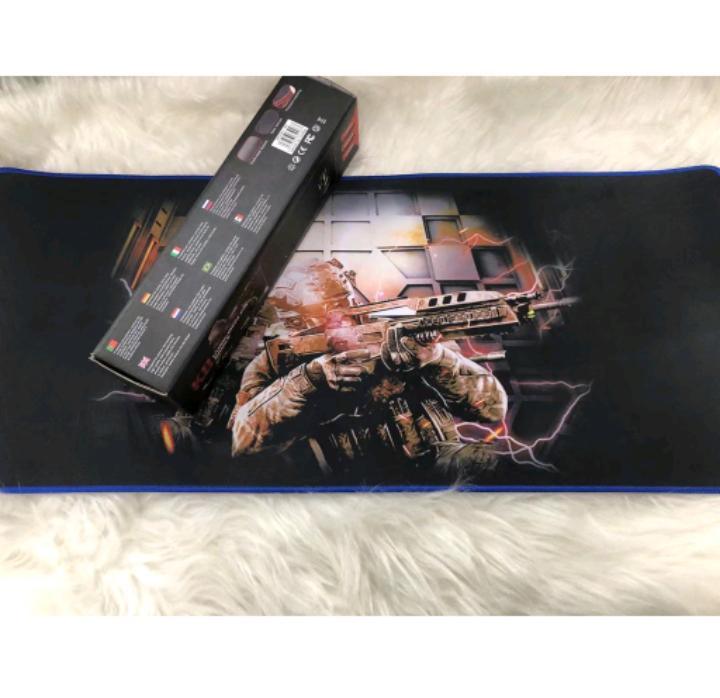 Mouse Pad Para Gamer k8 Emborrachado 70x30 Com Bordas Costuradas - Doca Play