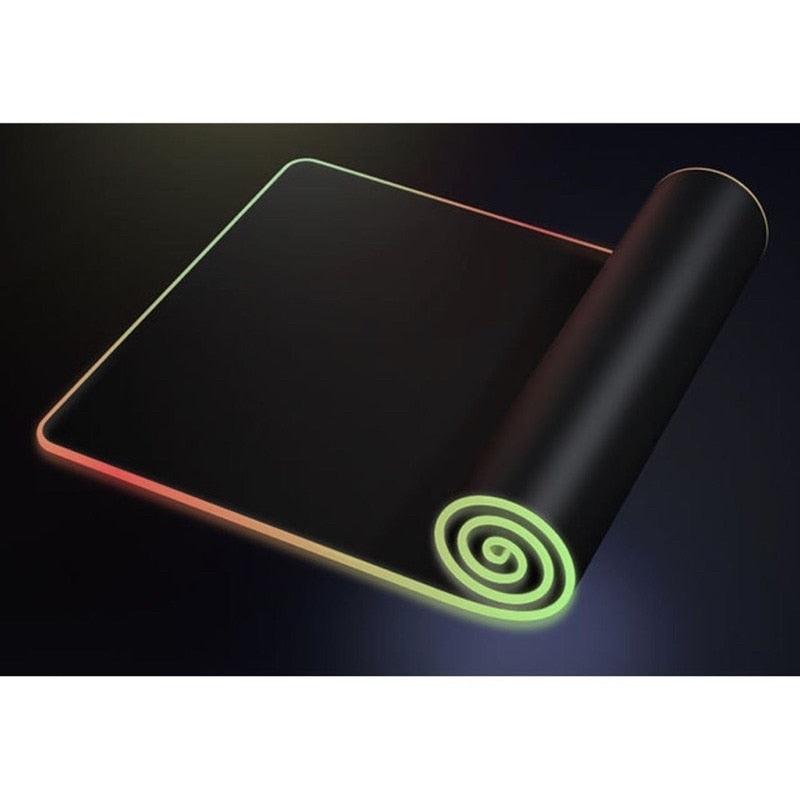 Mouse Pad Gamer Grande Com Borda De Led RGB 7 cores 30cm X 80cm - Doca Play