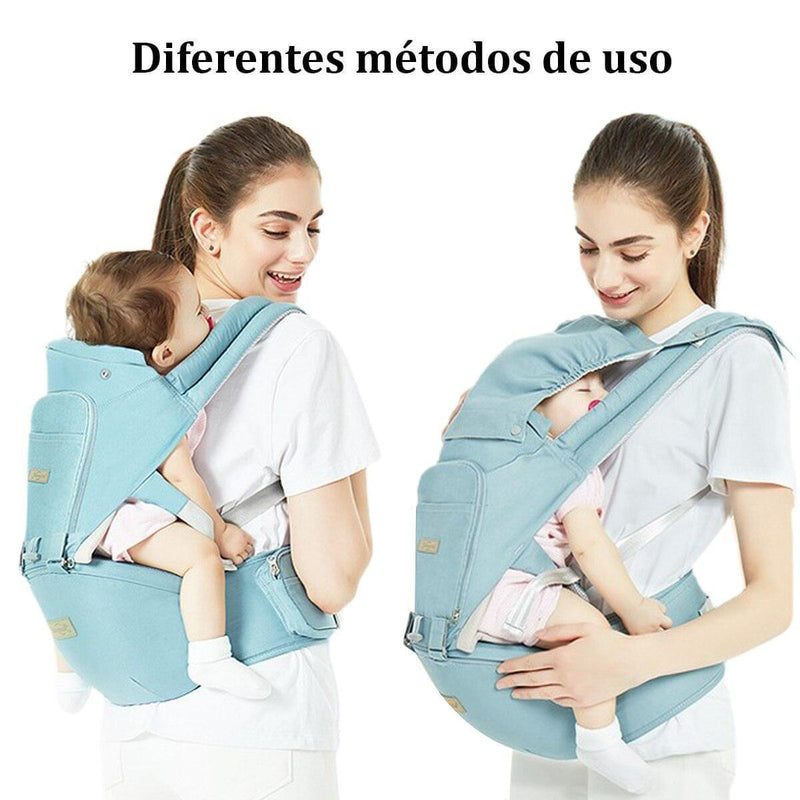 Canguru Ergonômico Bebê Wrap Sling Mochila De Viagem Com Assento Hipseat Para Bebê 0-36 Meses Suporta Mais de 10 kg - docaplay