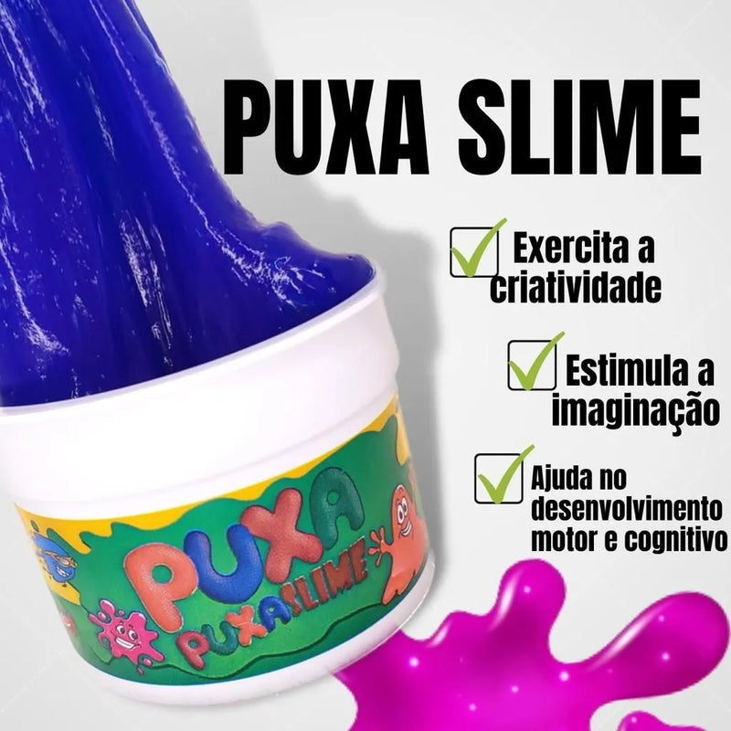 Puxa Slime Em Gel Kit Com 12 Unidades  - Colorido/ Brinquedo para crianças - Doca Play