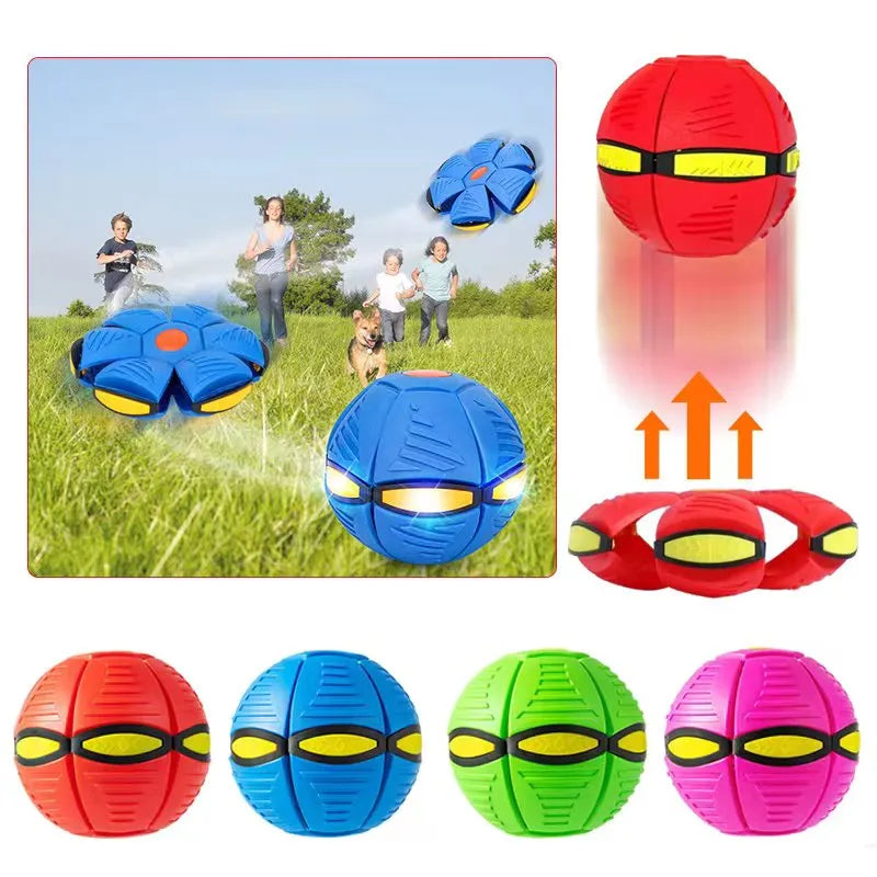 Dog Toys Flying Saucer Ball Pet Deformation UFO Toy Outdoor Sports Dog Training Equipment Dog's Play Flying DISC Doca Play