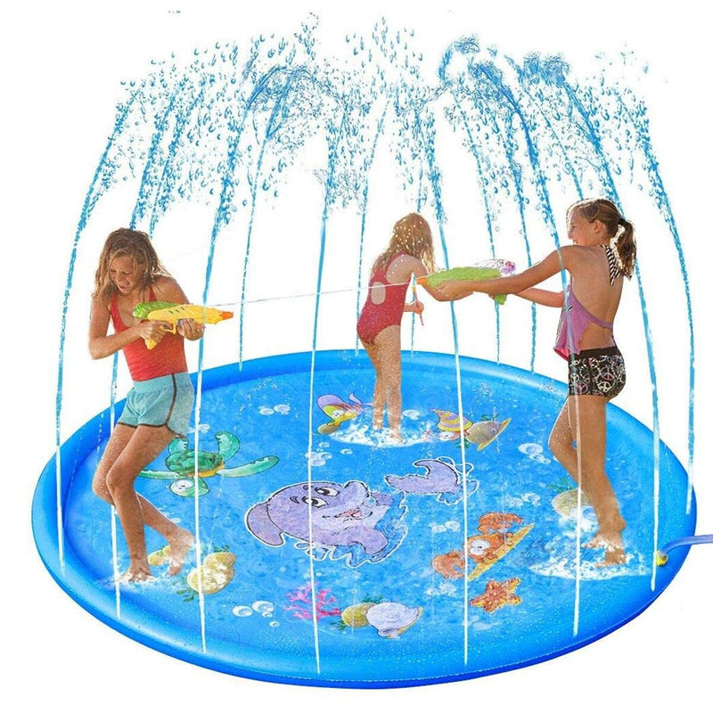Sprinkler Piscina Inflável Infantil 170cm Crianças Jogar Tapete De água Praia Verão Brinquedo Spray de água Almofada - Doca Play