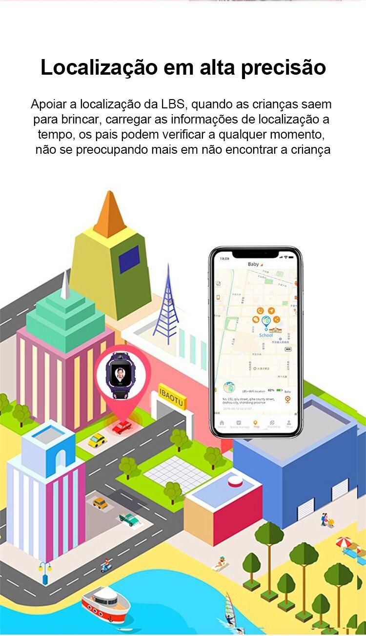 Relógios inteligentes para crianças, Smartwatch infantil com GPS Rastreador Câmera Relógio inteligente à prova d'água com alerta SOS para meninos e meninas com mais de 3 anos - Doca Play