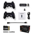 Controlador sem fio HD retro console de videogame 4k Game Stick 40000 jogos 128 GB 2 4G - docaplay