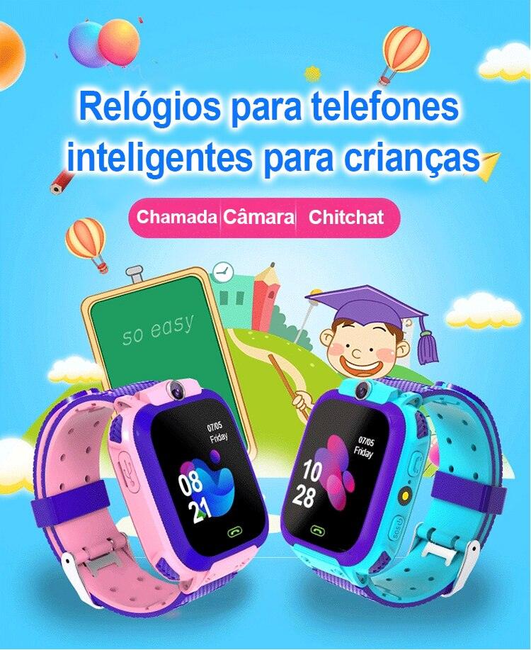 novo smartwatch inteligente Q12 para crianças-relógio inteligente com rastreador lbs de fitness à prova d'água smartwatch - Doca Play