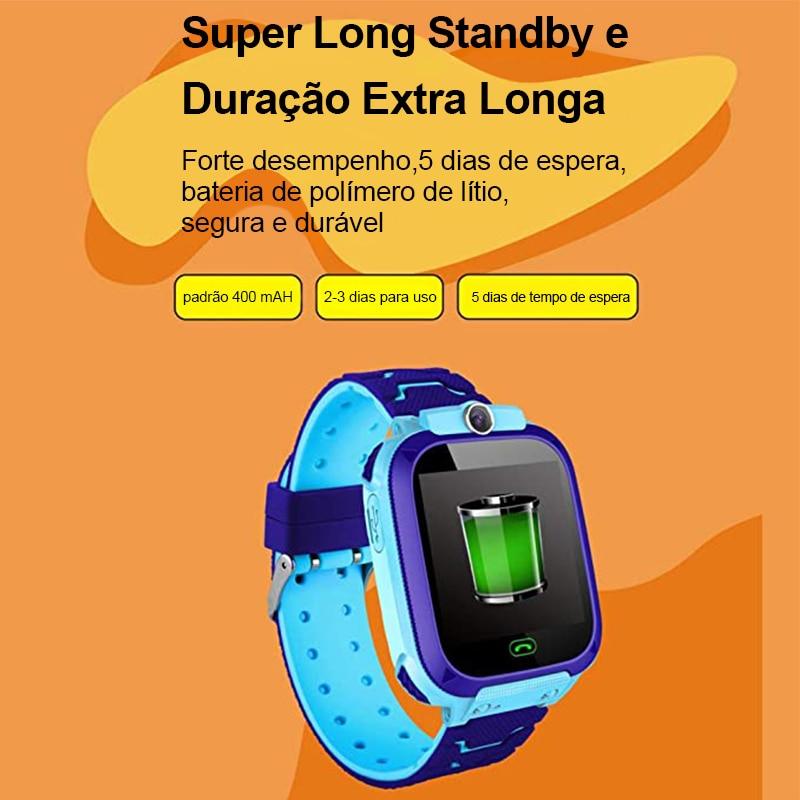 novo smartwatch inteligente Q12 para crianças-relógio inteligente com rastreador lbs de fitness à prova d'água smartwatch - Doca Play