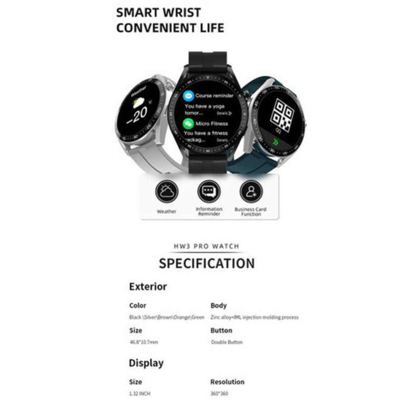 Novo Relógio Inteligente Hw3pro Bluetooth Chamada + Nfc 2023 - Doca Play
