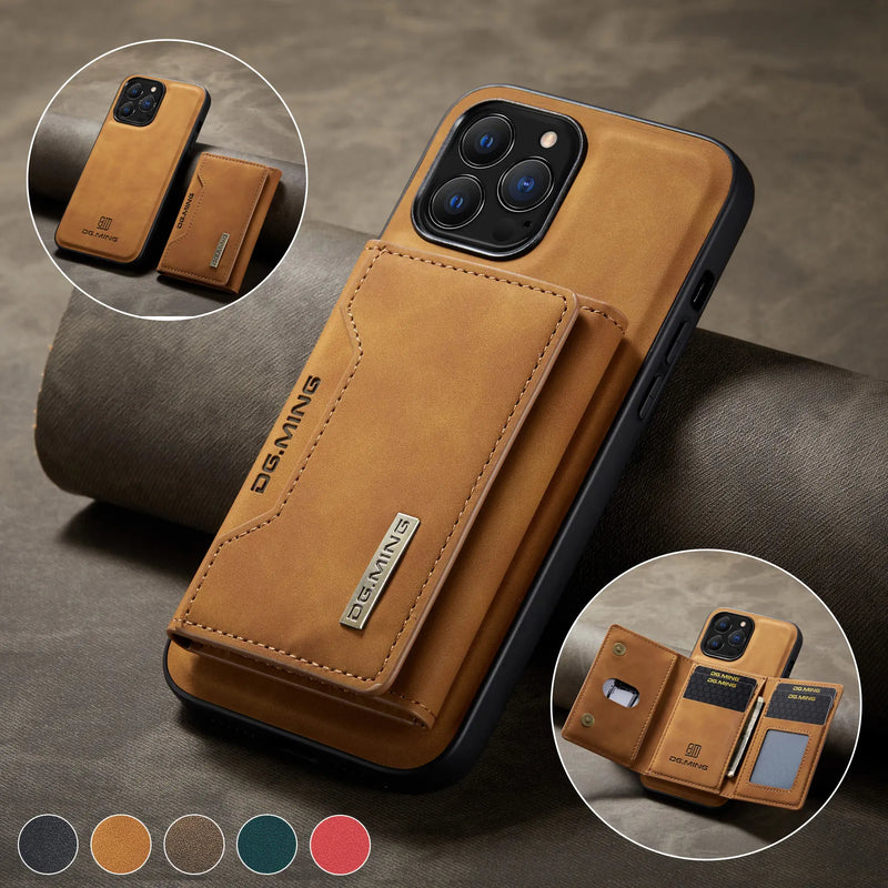 2 In 1 Detachable Magnetic Leather Case for IPhone 14 Pro Max 15 13 12 11 Xs XR 7 8 Plus Se2020 Wallet Cover Cards Holder Pocket Doca Play