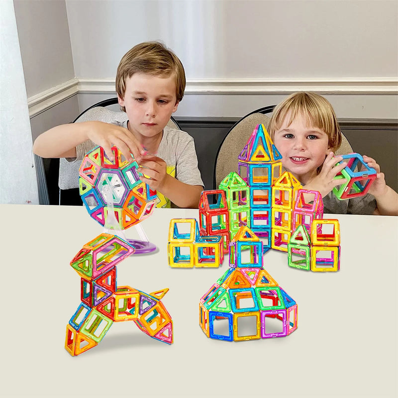 Brastoy Magnetic Designer Construction Set Magnetic Sheet Construction Building Puzzle Boys Girls Children Toys Gifts 120Pcs Doca Play