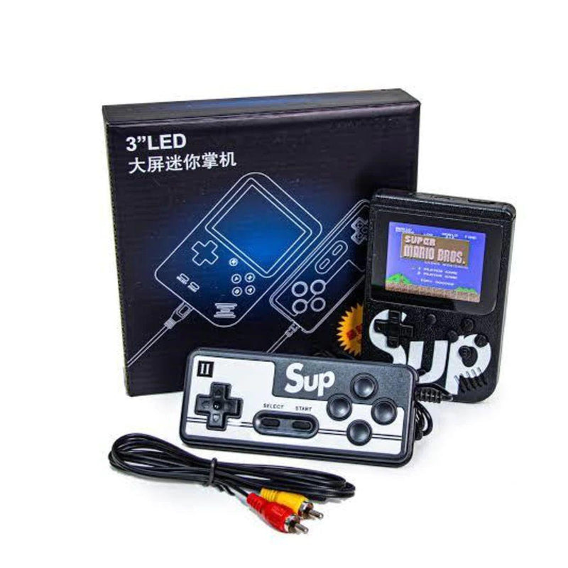 Mini jogo de vídeo portátil sup c/400 jogos + 1 controle para 2 jogadores console cor aleatória - Doca Play
