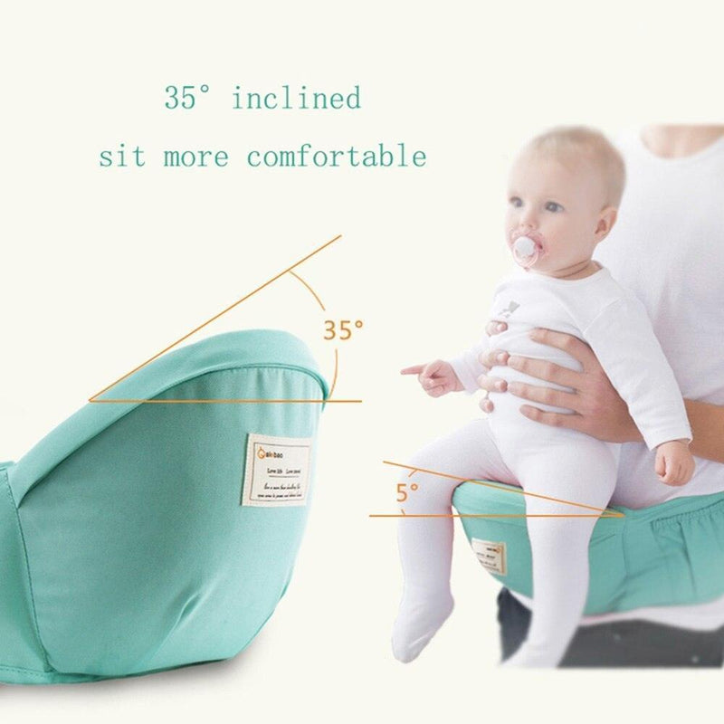 Canguru Ergonômico Bebê Wrap Sling Mochila De Viagem Com Assento Hipseat Para Bebê 0-36 Meses Suporta Mais de 10 kg - docaplay