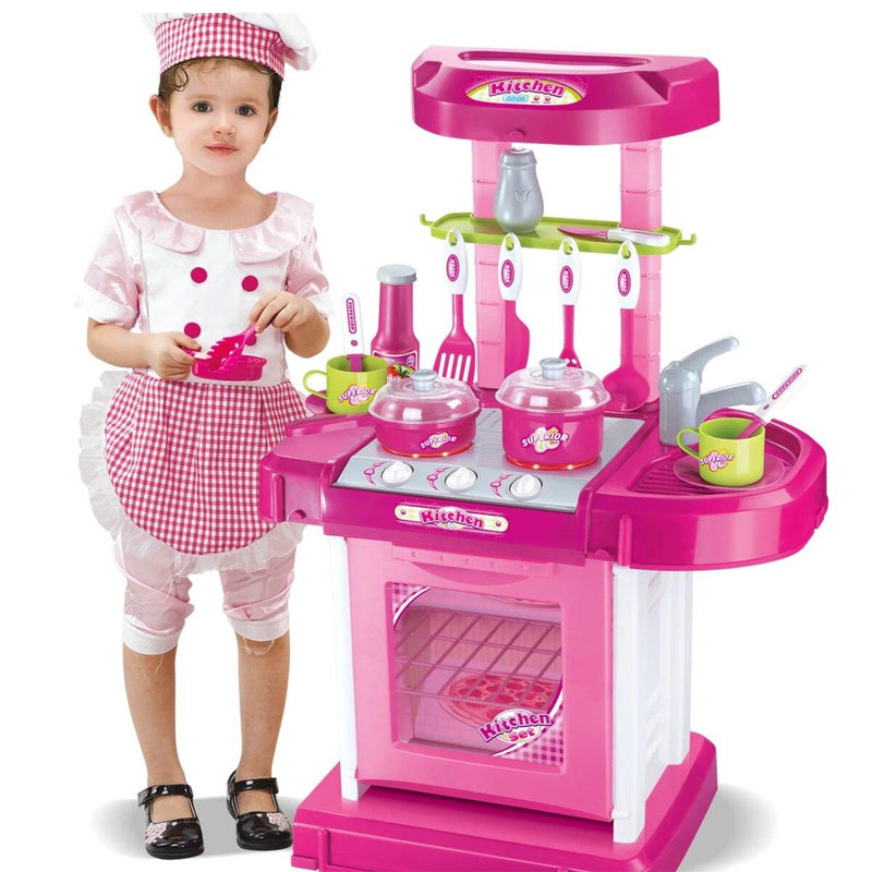 Cozinha Infantil da Princesa Brinquedo C/ Som e Luz Replay Kids - Doca Play