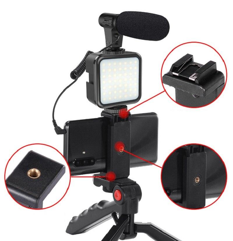 Kit Suporte De Celular Tripe Vlogging Youtuber Controle Bluetooth Microfone Luuk Young - Doca Play