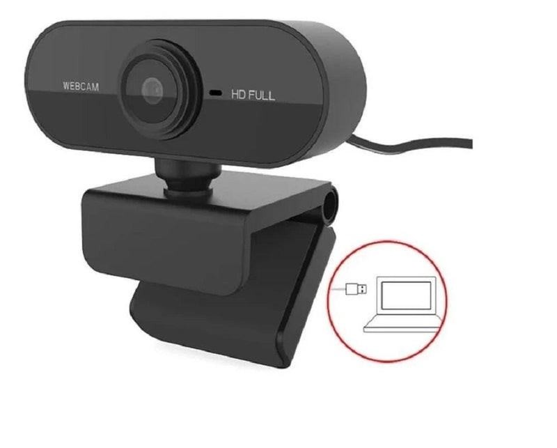 Webcam 1080p Full Hd Câmera Computador Microfone W18 Video Chamada Reunião Home Office Streamer Youtuber - Doca Play