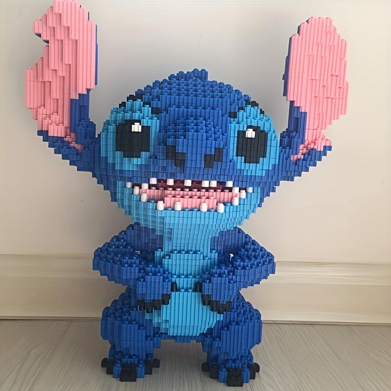 UME Authorized 5600pcs Stitch 3D Puzzle Building Blocks - Classic Style Interlocking Plastic Bricks, Anime-Themed Creative Playset for Decoration, Ideal for Various Room Types & Gifting on Christmas, Halloween Doca Play