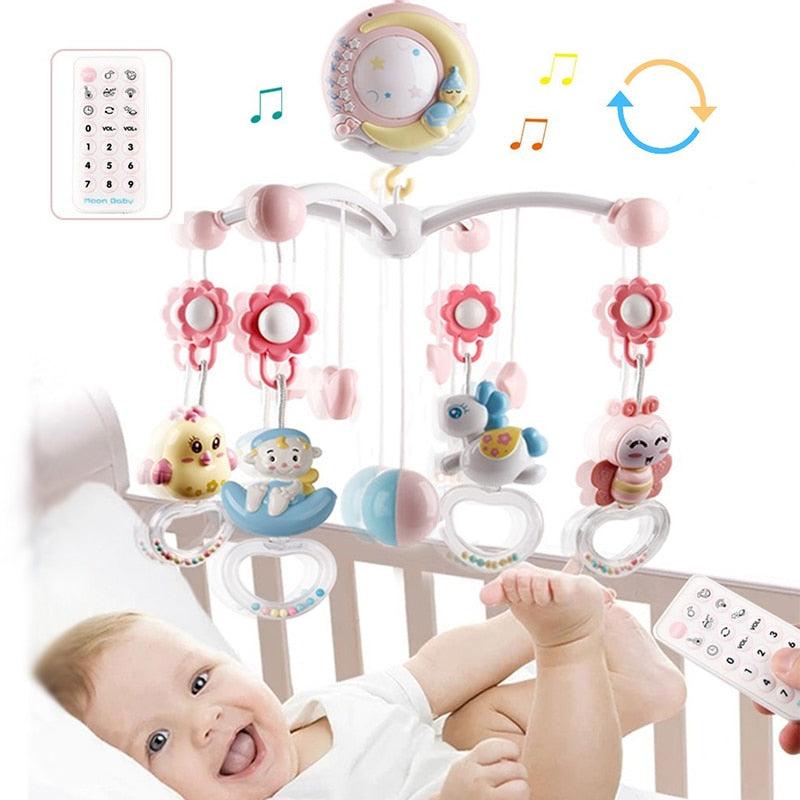 Kit Móbile Berço Bebê Musical Projeção Com Controle Remoto - Doca Play